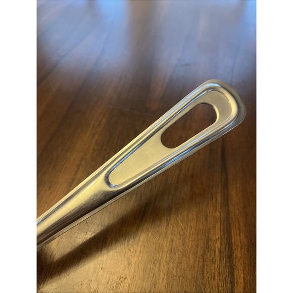 Vintage Ekco Stainless Serving Spoon China 11 1/4" Oval Hanger Chef Utensil - Picture 7 of 7